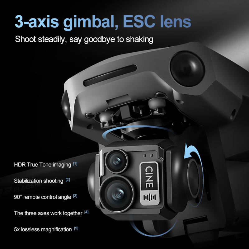 8K 3 Axis Gimbal Brushless 7.2 - Drone Gimbal 3 Axis ulasan dan harga