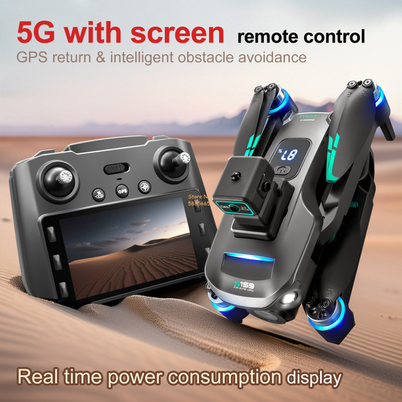 8K Dual Camera 5G WIFI FPV Rem - Drone Gimbal Brushless ulasan dan harga