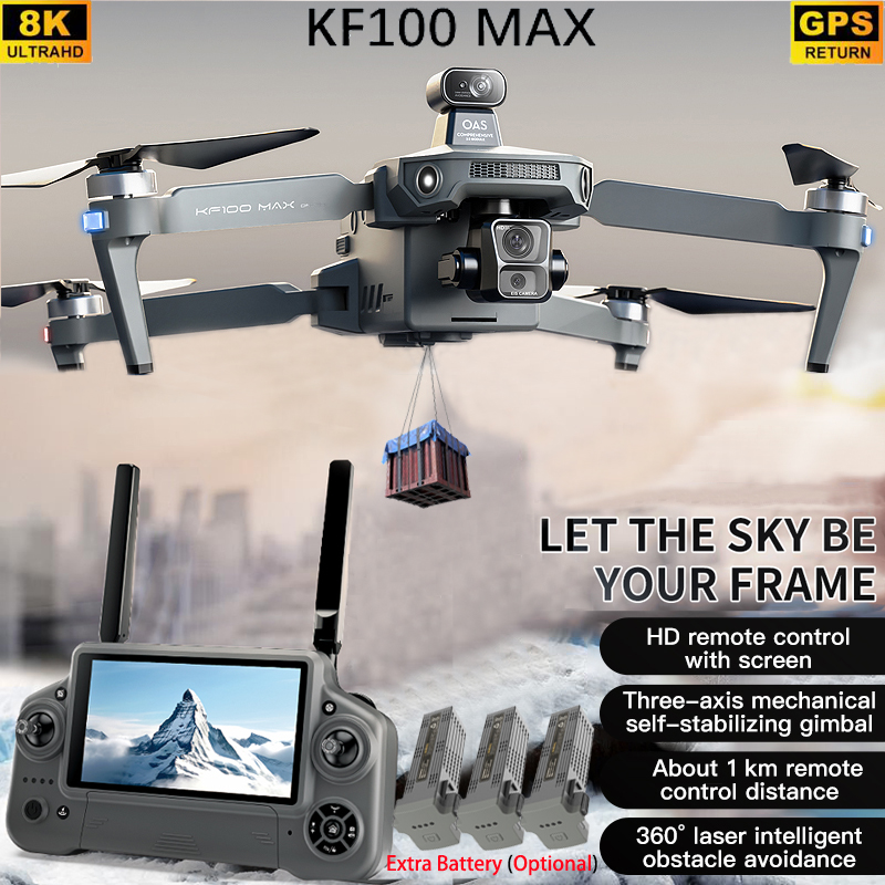 KF100 MAX GPS Drone 4K Camera  - Drone Gimbal 3 Axis ulasan dan harga
