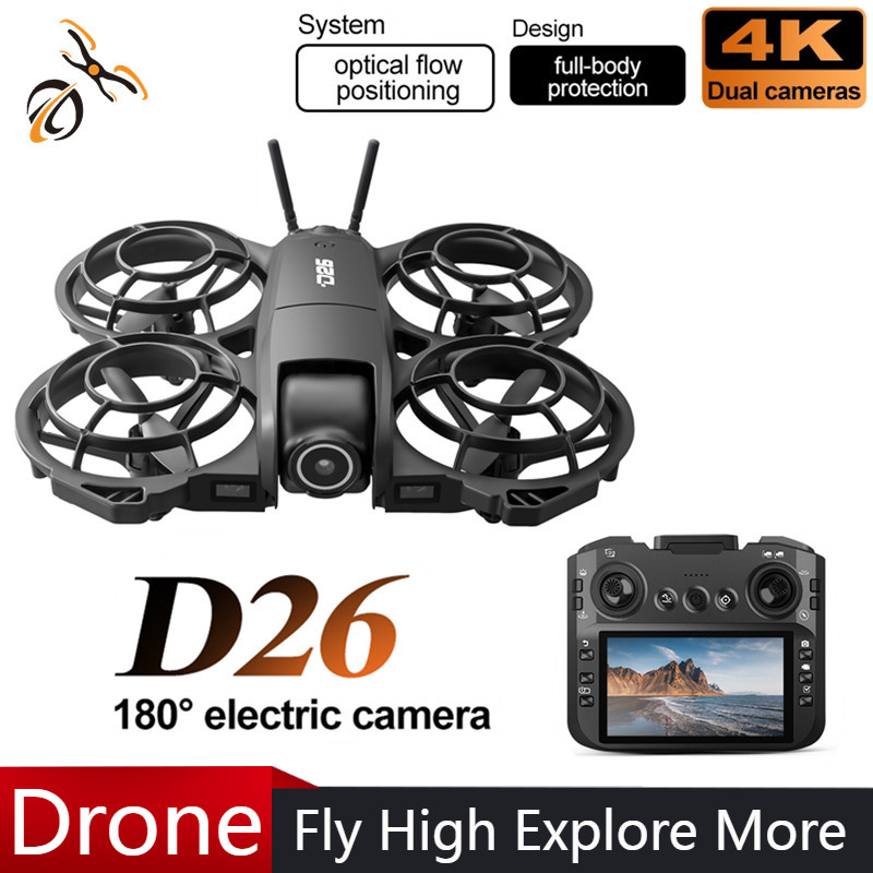 D26 Drone 4K Aerial HD 180° Ca - Drone Gimbal Case ulasan dan harga