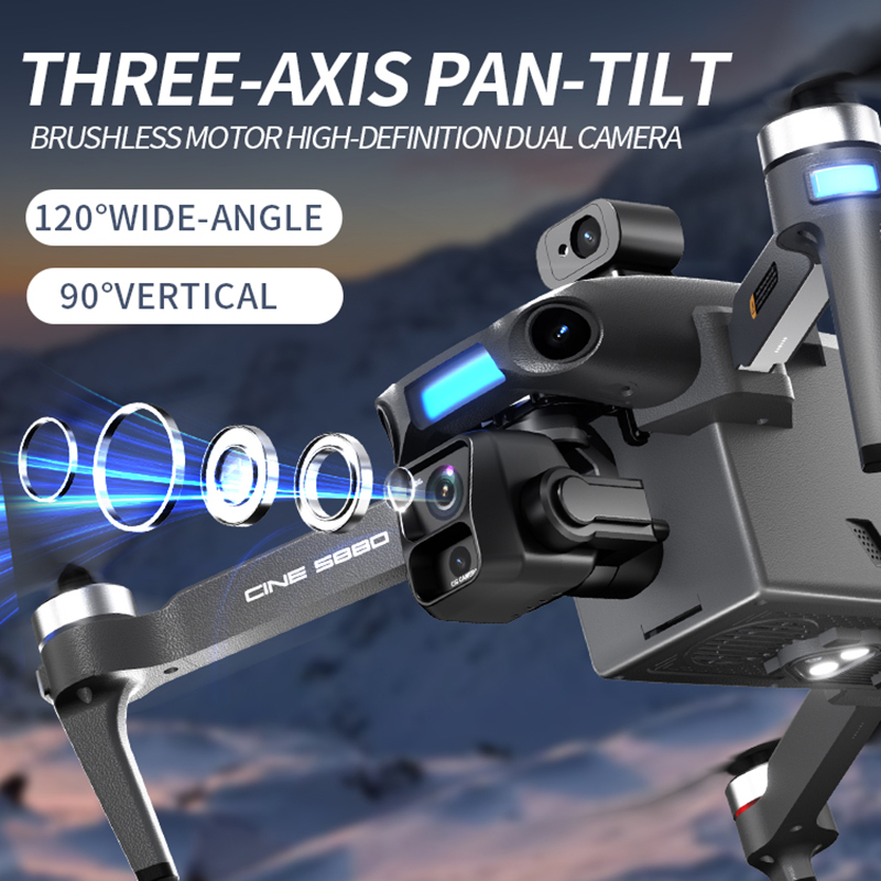 2026 New 8K Dual Camera Drone  - Drone Gimbal 3 Axis ulasan dan harga