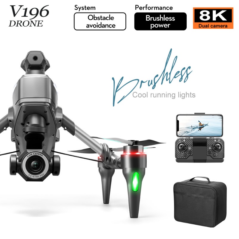 2025 V196 Automatic Obstacle A - Drone Gimbal 2 Axis ulasan dan harga