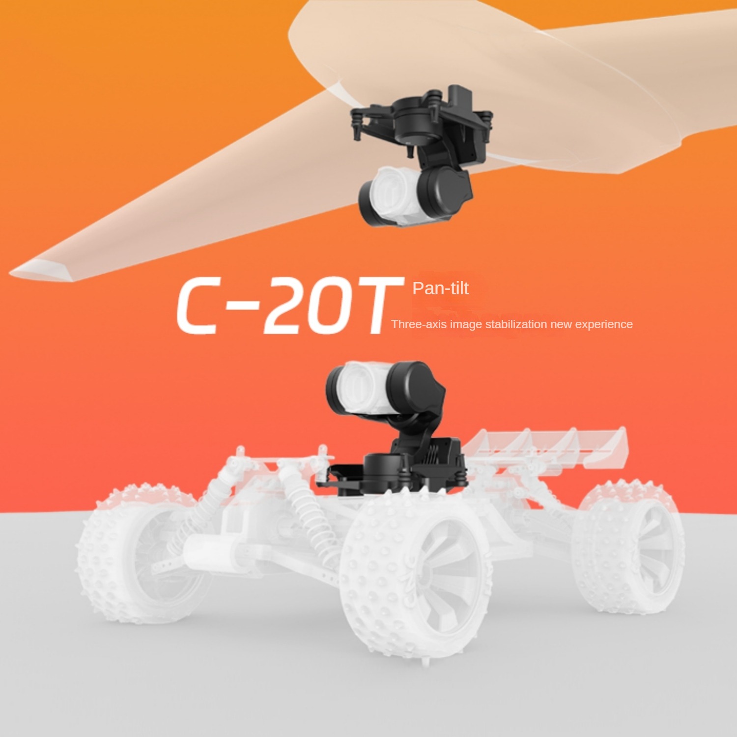 NCZOBOE  C-20T 3-Axis O4 FPV G - Drone Gimbal 3 Axis ulasan dan harga